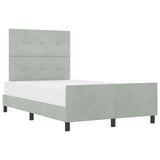 Light Grey Velvet Bed Frame 120X200 Cm