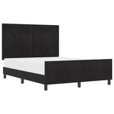 Bed Frame Black 140X200 Cm Velvet