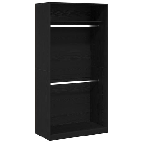 Black Oak Wardrobe - 100X50X200 Cm, Made Of Engineered Wood