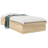 Bed Frame Sonoma Oak 90X190 Cm Engineered Wood