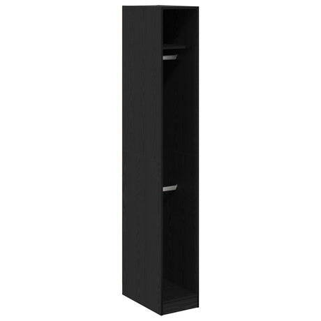 Black Oak Wardrobe 30X50X200 Cm Made From Engineered Wood