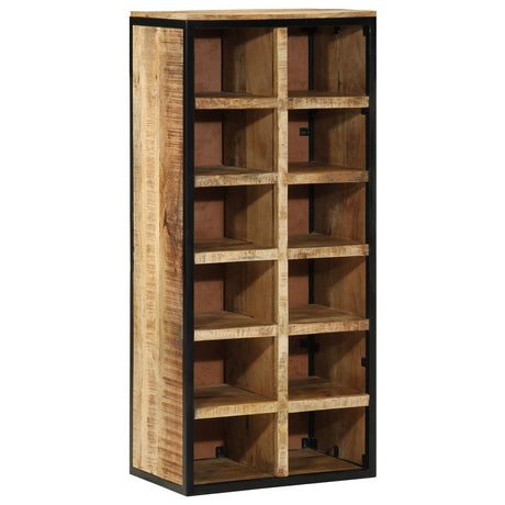 Shoe Cabinet 50X30X110 Cm Solid Rough Wood Mango