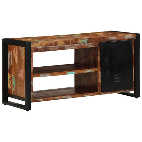 Shoe Bench Multicolour 100X40X50 Cm Solid Wood Reclaimed