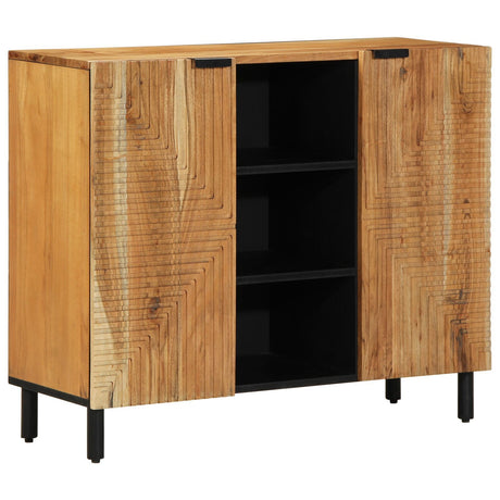 Sideboard 90X33X75 Cm Solid Wood Acacia