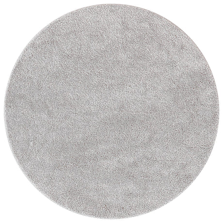 Shaggy Rug With Latex Backing Grey Ø90 Cm