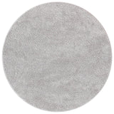 Shaggy Rug With Latex Backing Grey Ø120 Cm