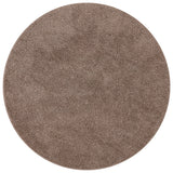 Shaggy Rug With Latex Backing Brown Ø160 Cm