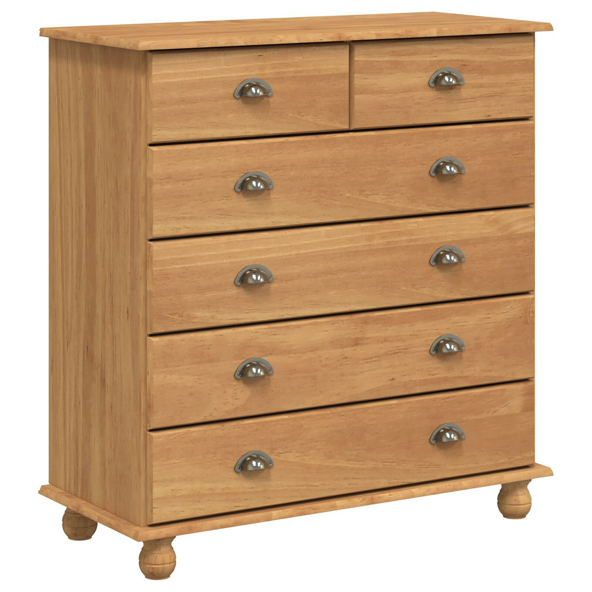 Chest Of Drawers 'Askim'91X40X95.5 Cm Solid Wood Pine