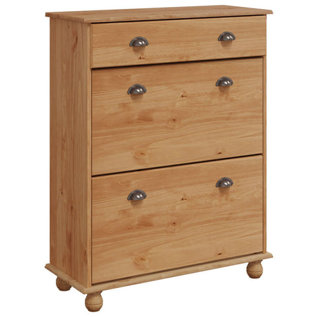 Shoe Cabinet &quot;Askim&quot; 85X35X108 Cm Solid Wood Pine
