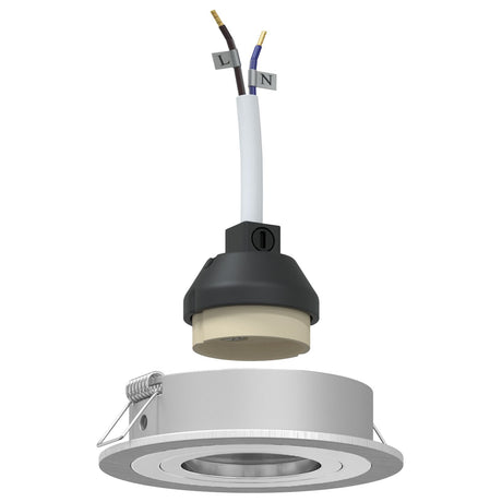 Recessed Spotlights 12 Pcs Round Gu10 Silver Ø91 Mm