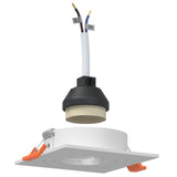Recessed Spotlights 24 Pcs Square Gu10 White 91X91 Mm