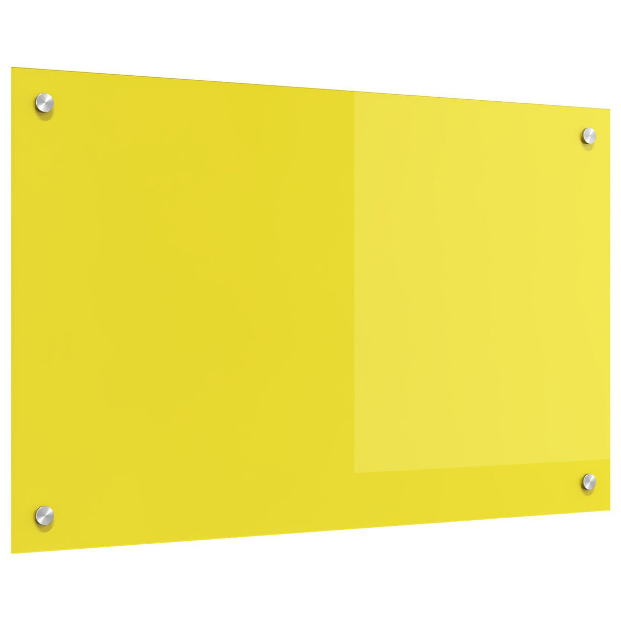 Kitchen Backsplash In Yellow - 80X50X0.6 Cm Tempered Glass