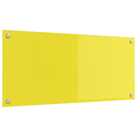 Kitchen Backsplash Yellow 90X40X0.6 Cm Tempered Glass