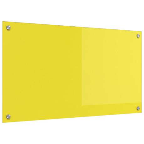 Yellow Kitchen Backsplash, 90X50X0.6 Cm, Tempered Glass