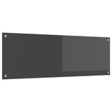 Kitchen Backsplash Dark Gray 120X40X0.6 Cm Tempered Glass