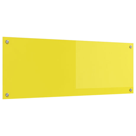 Yellow Kitchen Backsplash 110X40X0.6 Cm Tempered Glass