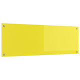 Kitchen Backsplash Yellow 120X40X0.6 Cm Tempered Glass