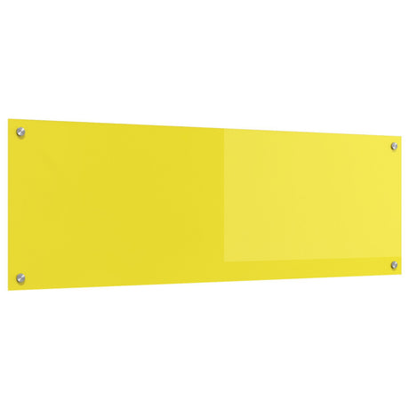 Kitchen Backsplash Yellow 120X40X0.6 Cm Tempered Glass