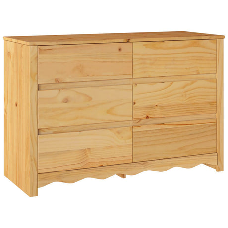 Chest Of Drawers &quot;Drammen&quot; 111X43X73,5 Cm Solid Wood Pine