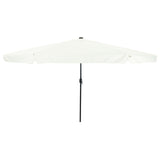 Garden Parasol With Led Lights 395X245 Cm White