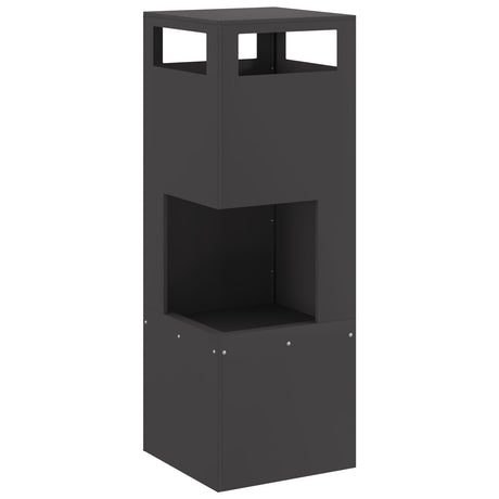 Fire Pit Square Black Steel
