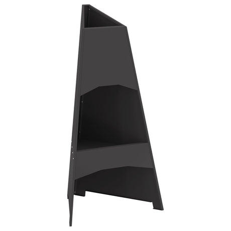 Fire Pit Pyramid Black 50X45X95 Cm Steel