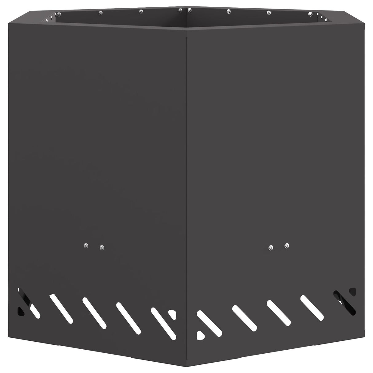 Smokeless Fire Pit Hexagonal Black Steel