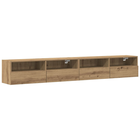 Tv Wall Cabinets 2 Pcs Artisan Oak 100X30X30 Cm Engineered Wood