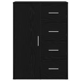 Sideboard Black Oak 60X31X84 Cm Engineered Wood
