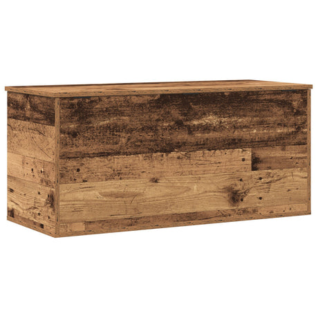 Storage Box With Lid Old Wood 100X42X46 Cm Engineered Wood