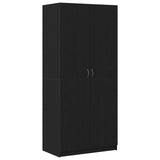Wardrobe Black Oak Engineered Wood 90X52X200 Wardrobe