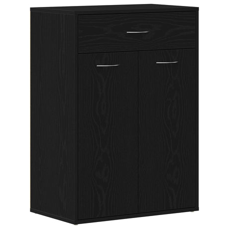 Shoe Cabinet - Black Oak, 60X35X84 Cm, Made Of Engineered Wood