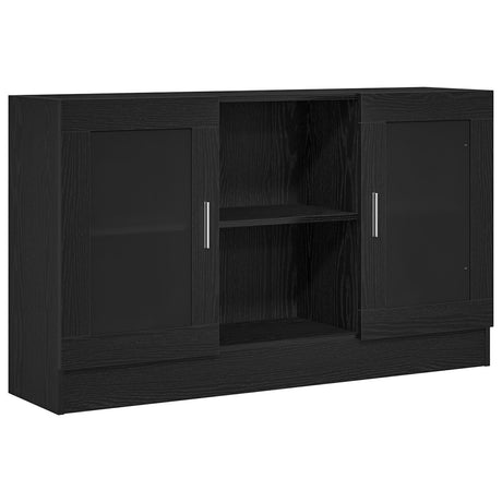 Black Oak Sideboard 120X30.5X70 Cm Made From Engineered Wood