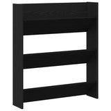 Wall Shoe Cabinet - Black Oak, 80X18X90 Cm, Made From Engineered Wood