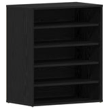 Shoe Cabinet In Black Oak - 60X35X70 Cm, Made Of Engineered Wood