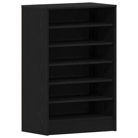 Shoe Cabinet In Black Oak, 60X35X92 Cm, Made Of Engineered Wood