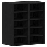 Shoe Cabinet 2 Pack - Black Oak - 32X35X70 Cm - Made Of Engineered Wood