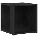 Side Table Black Oak 33X33X34,5 Cm Engineered Wood