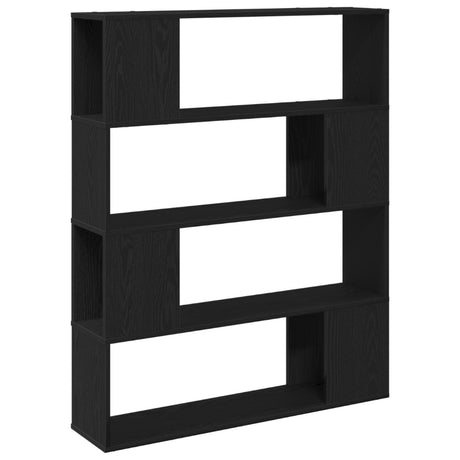 Tv Cabinet Black Oak Engineered Wood 100 X 24 X 124 Cm
