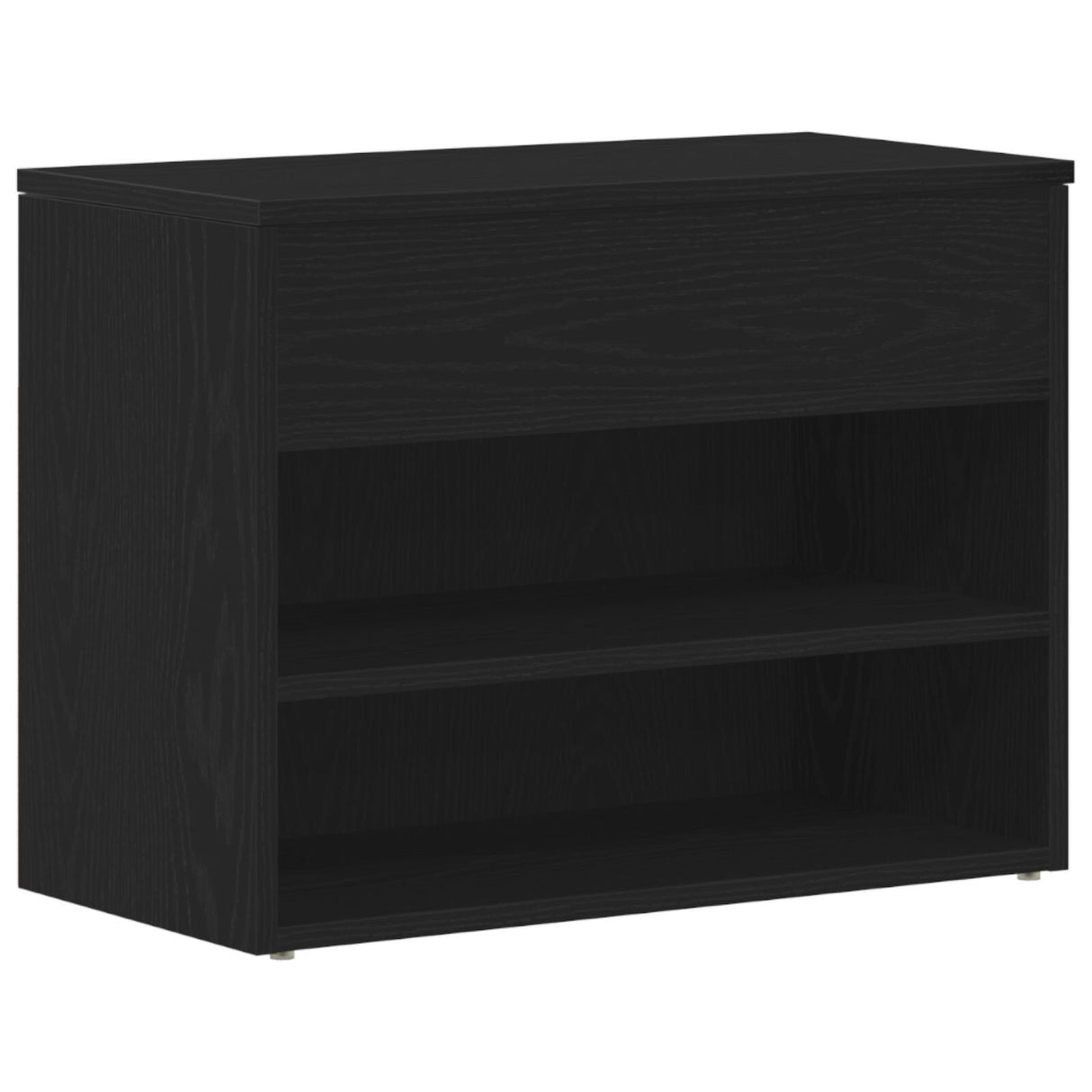 Hall Bench Black Oak 60X30X45 Cm Engineered Wood