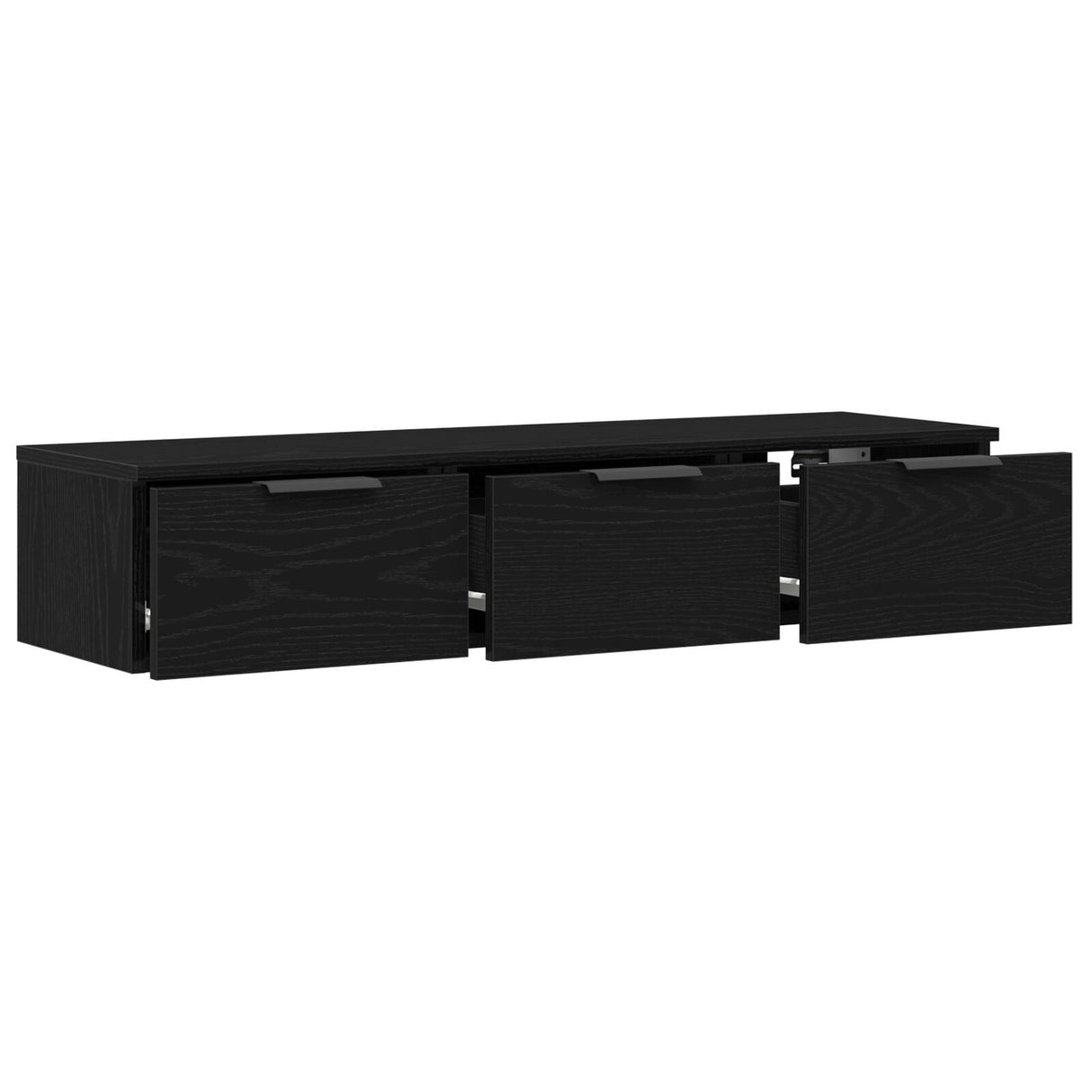Black Oak Wall Cabinet 102X30X20 Cm Made Of Engineered Wood