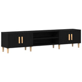 Tv Cabinet Black Oak 180X31,5X40 Cm Engineered Wood