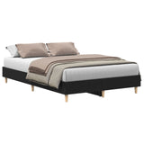 Bed Frame 120X200 Cm Black Oak Engineered Wood