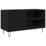 Record Cabinet Black Oak 84,5X38X48 Cm Engineered Wood