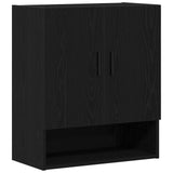 Wall Cabinet Black Oak 60X31X70 Cm Engineered Wood