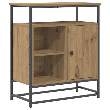 Sideboard Artisan Oak 69X35X80 Cm Engineered Wood And Steel