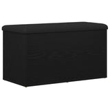 Storage Bench Black Oak 80X40X45 Cm Engineered Wood
