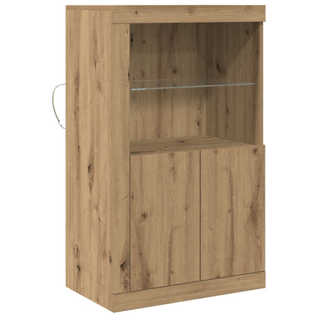 Sideboard With Led Lights Artisan Oak 60,5X37X100 Cm