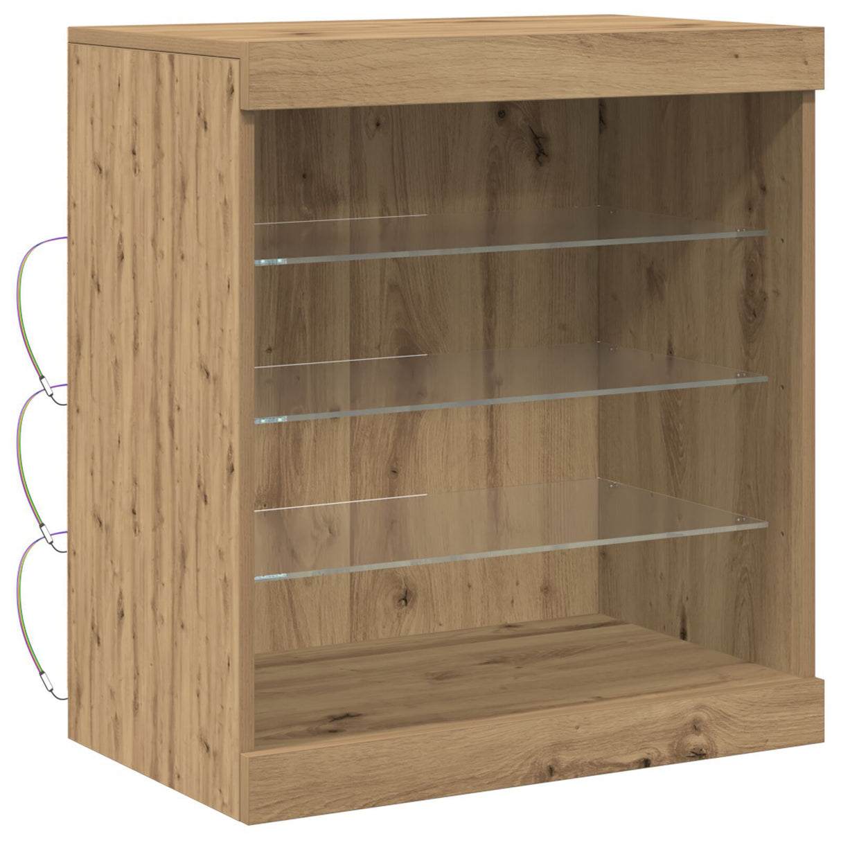 Sideboard With Led Lights Artisan Oak 60,5X37X67 Cm