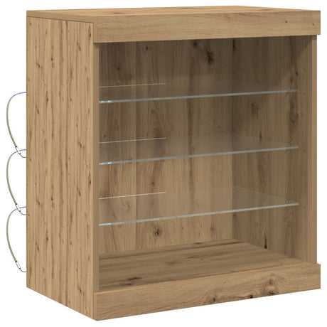 Sideboard With Led Lights Artisan Oak 60,5X37X67 Cm